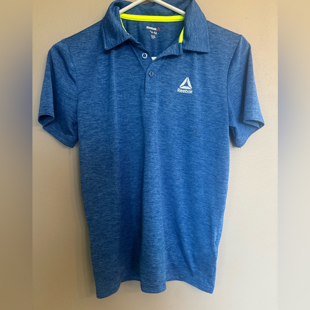 Reebok kids Heathered Blue Polo Shirt